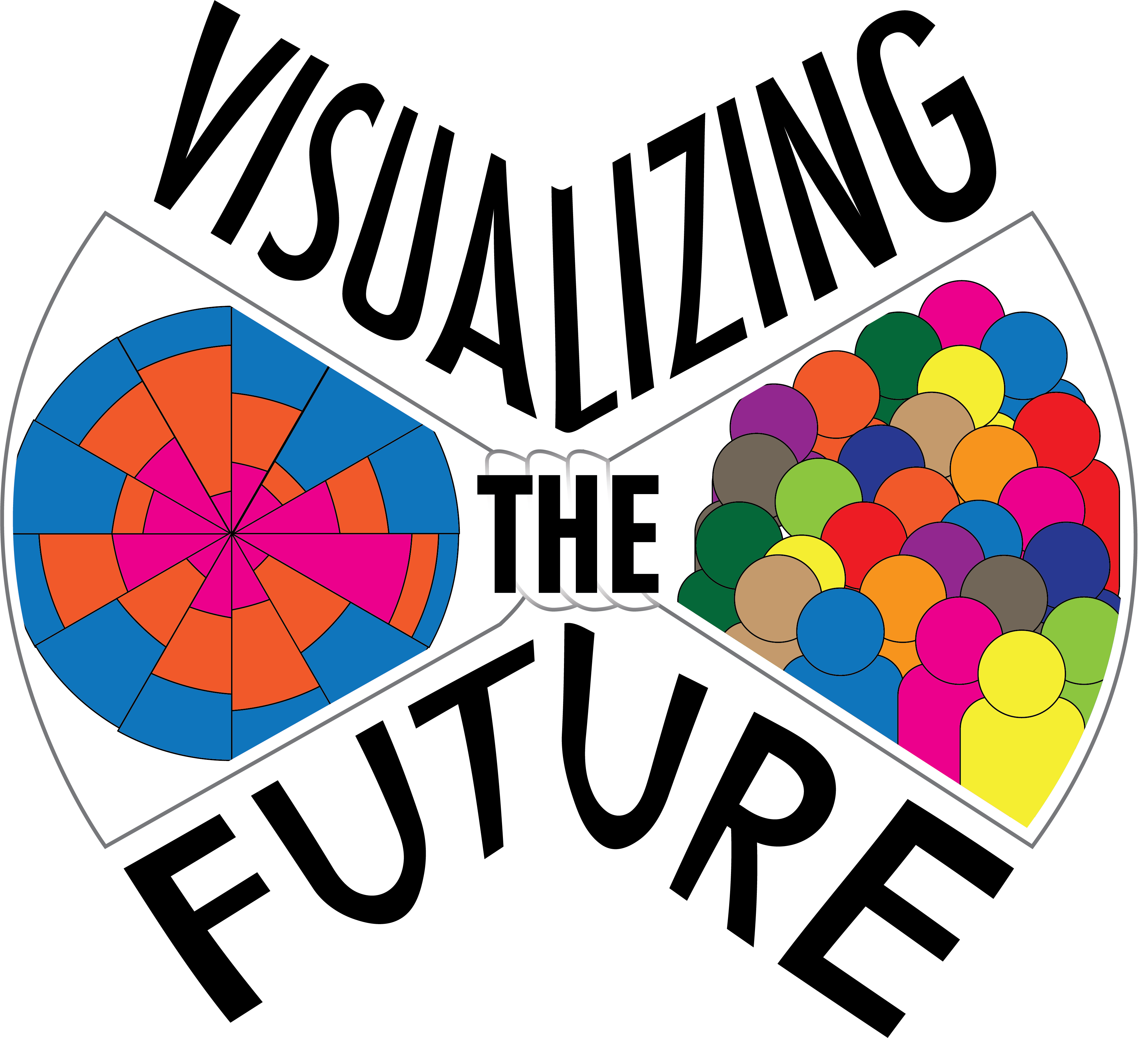 Visualizing the Future logo, with a rose chart on the left and a colorful group of people on the right.